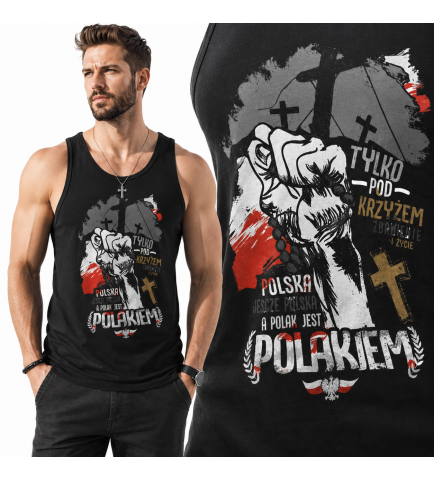 tank-top  patriotyczny TYLKO POD KRZYŻEM